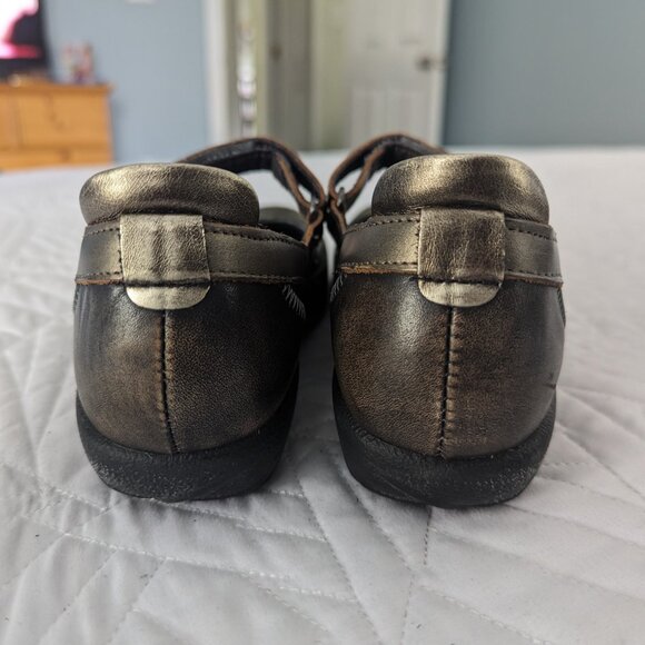 Naot Kieri Gray Marble Suede/Foggy Gray Leather/Mirror Leather Mary Jane style - Picture 3 of 5